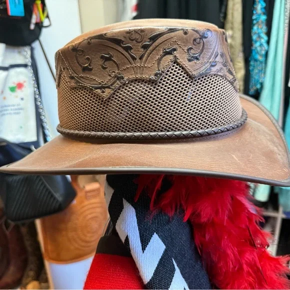 Steampunk Leather Western HatAmerican Hat MakersSize L